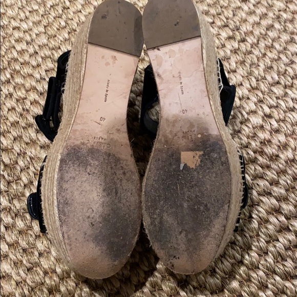 Authentic Celine black velvet platform espadrille - Picture 7 of 14